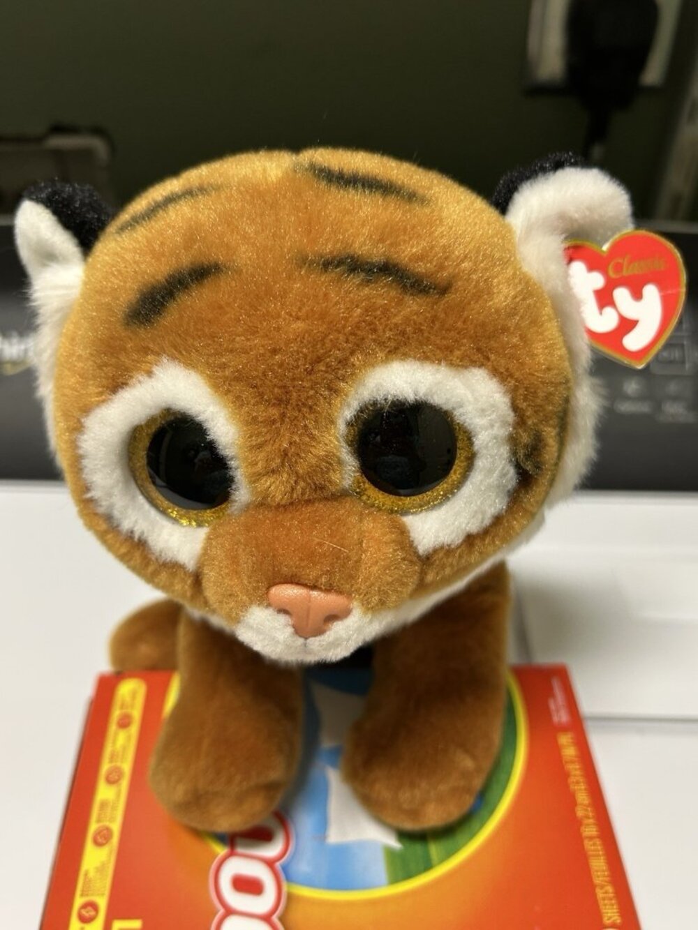 Ty Velvety Beanie Boo Tiggs Tiger Plush Stuffed Animal